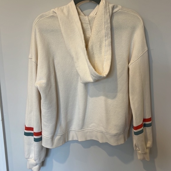 Madewell MWL Airyterry Hoodie Sweatshirt Stripe Sleeve Edition - Picture 7 of 7
